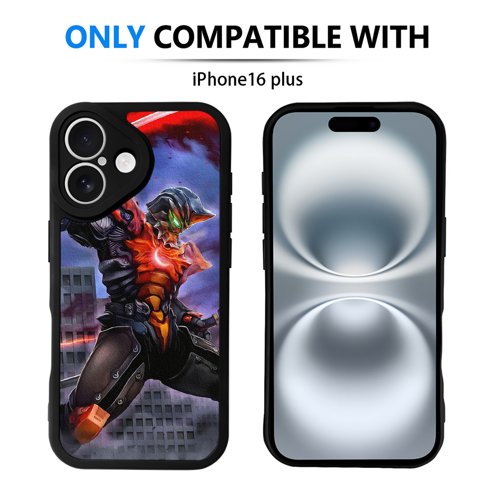 （画像用） ウルトラマン Ultraman 【iPhone 16シリーズ対応】シリコンスマホケース（レザー調） 材質：シリコン